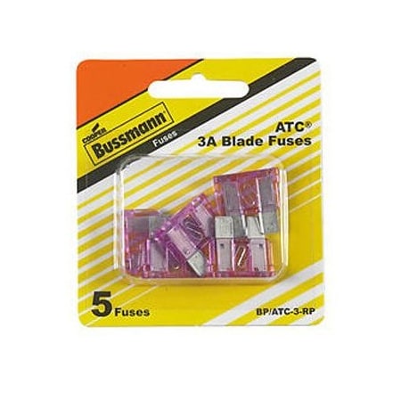 Eaton Bussmann Automotive Fuse, ATC Series, 3A, 32V DC, Non-Indicating BP/ATC-3-RP